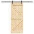 Puerta corredera con herrajes madera maciza de pino 85x210