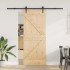 Puerta corredera con herrajes madera maciza de pino 85x210