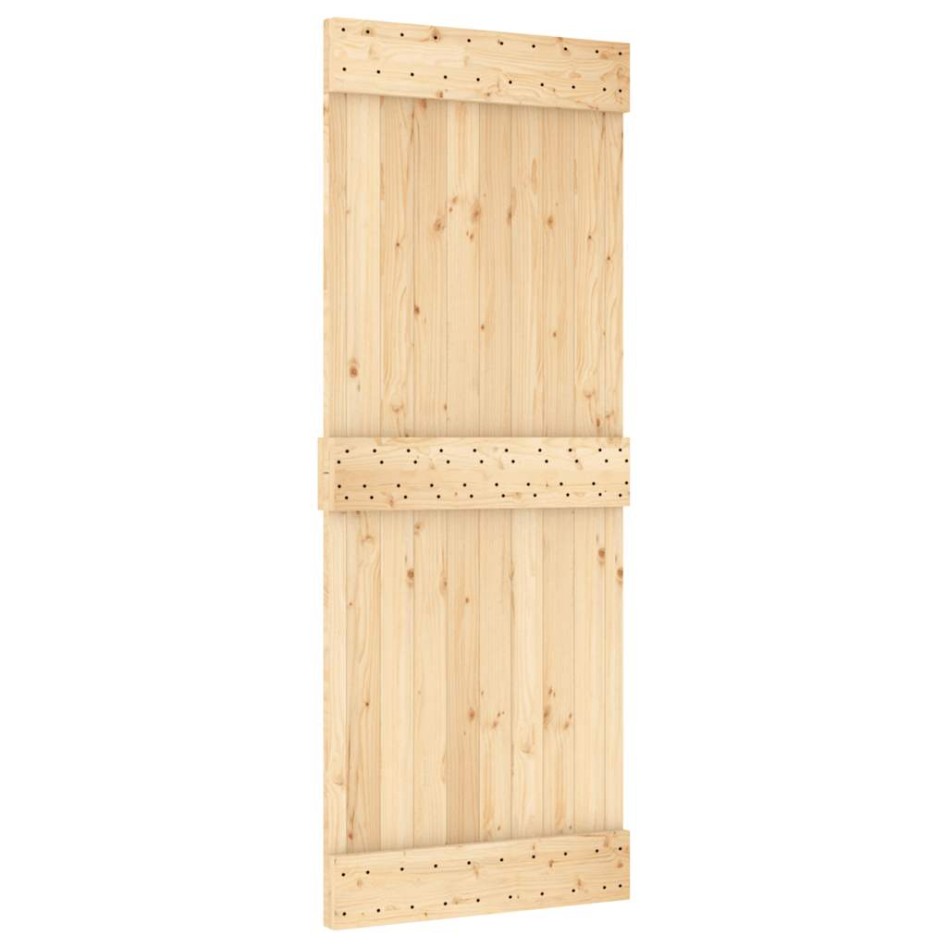 Puerta corredera con herrajes madera maciza de pino 80x210