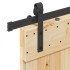 Puerta corredera con herrajes madera maciza de pino 80x210