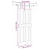 Puerta corredera con herrajes madera maciza de pino 80x210