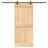 Puerta corredera con herrajes madera maciza de pino 90x210
