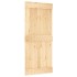 Puerta corredera con herrajes madera maciza de pino 90x210