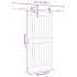 Puerta corredera con herrajes madera maciza de pino 100x210