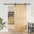 Puerta corredera con herrajes madera maciza de pino 95x210