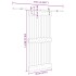 Puerta corredera con herrajes madera maciza de pino 95x210