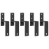 Kit de herrajes para puertas correderas acero negro 152,5