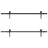 Kit de herrajes para puertas correderas acero negro 152,5