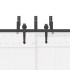Kit de herrajes para puertas correderas acero negro 152,5