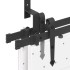 Kit de herrajes para puertas correderas acero negro 152,5