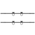 Kit de herrajes para puertas correderas acero negro 200