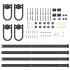 Kit de herrajes para puertas correderas acero negro 200