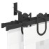 Kit de herrajes para puertas correderas acero negro 200