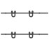 Kit de herrajes para puertas correderas acero negro 183