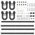 Kit de herrajes para puertas correderas acero negro 183