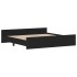 Estructura de cama con cabecero piecero negro