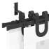 Kit de herrajes para puertas correderas acero negro 183