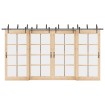 Kit de herrajes para puertas correderas acero negro 427 cm