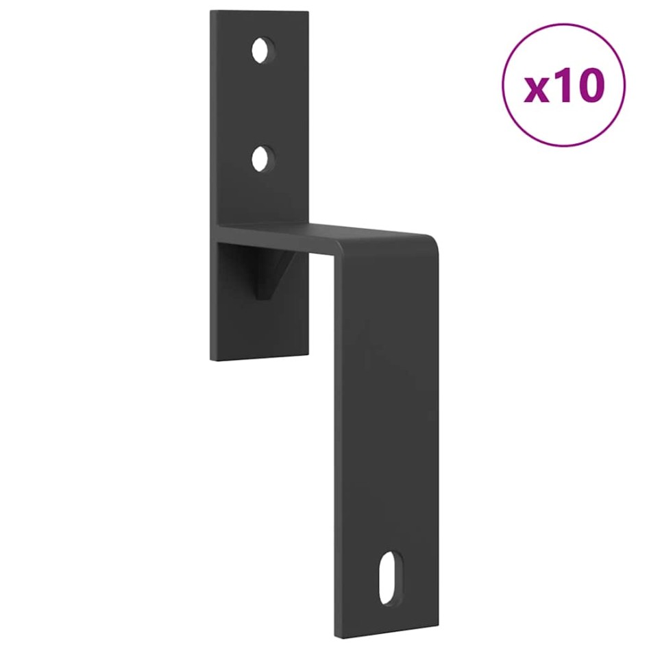 Kit de herrajes para puertas correderas acero negro 427