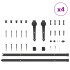 Kit de herrajes para puertas correderas acero negro 427