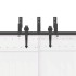 Kit de herrajes para puertas correderas acero negro 427