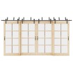 Kit de herrajes para puertas correderas acero negro 427 cm