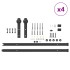 Kit de herrajes para puertas correderas acero negro 427