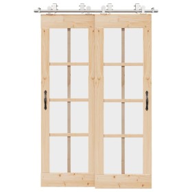 Kit de herrajes para puerta corredera 183 cm acero