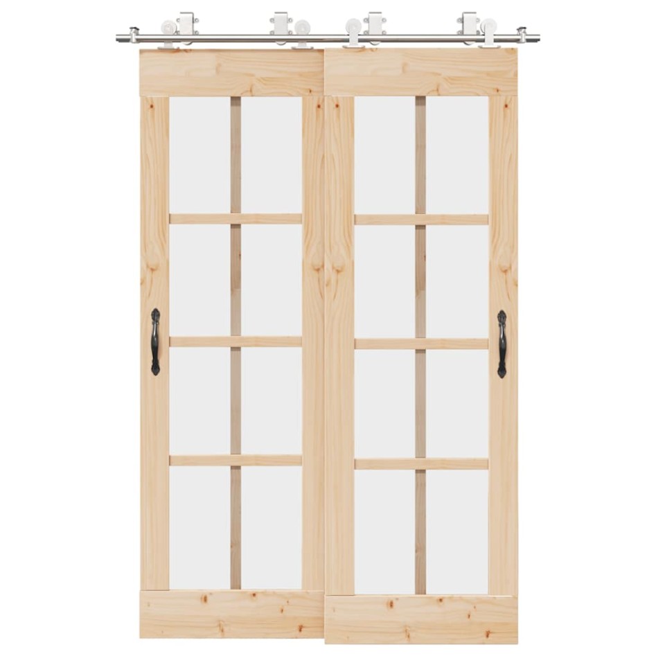 Kit de herrajes para puerta corredera 183 cm acero