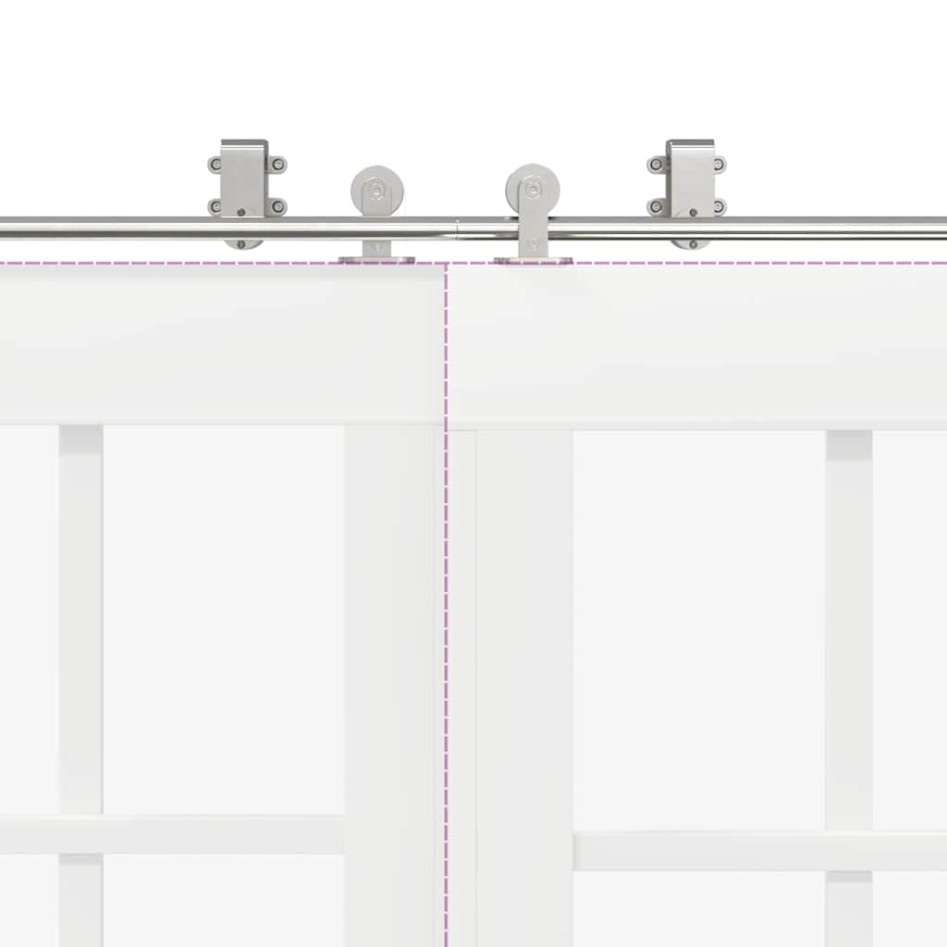 Kit de herrajes para puerta corredera 183 cm acero