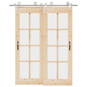 Kit de herrajes para puerta corredera 183 cm acero