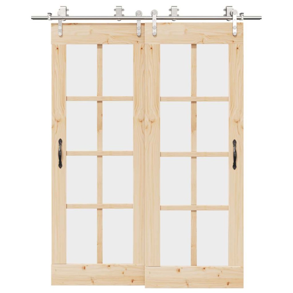 Kit de herrajes para puerta corredera 183 cm acero