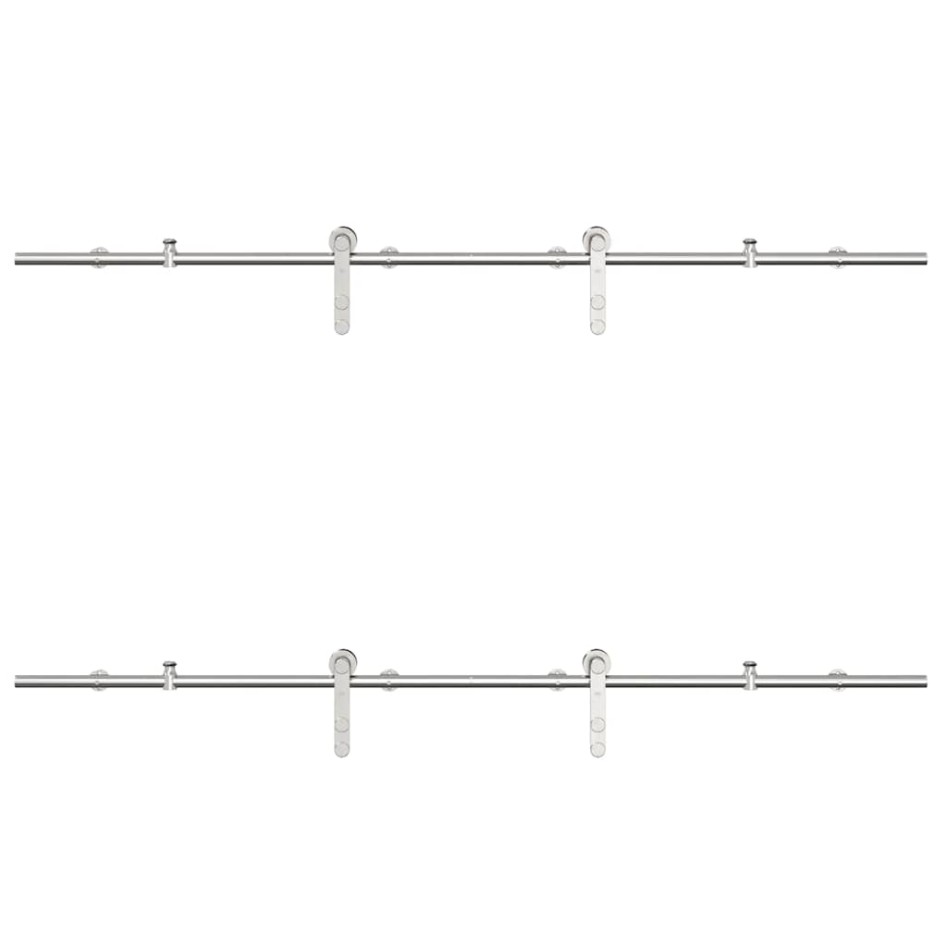Kit de herrajes para puerta corredera 183 cm acero