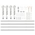 Kit de herrajes para puerta corredera 183 cm acero