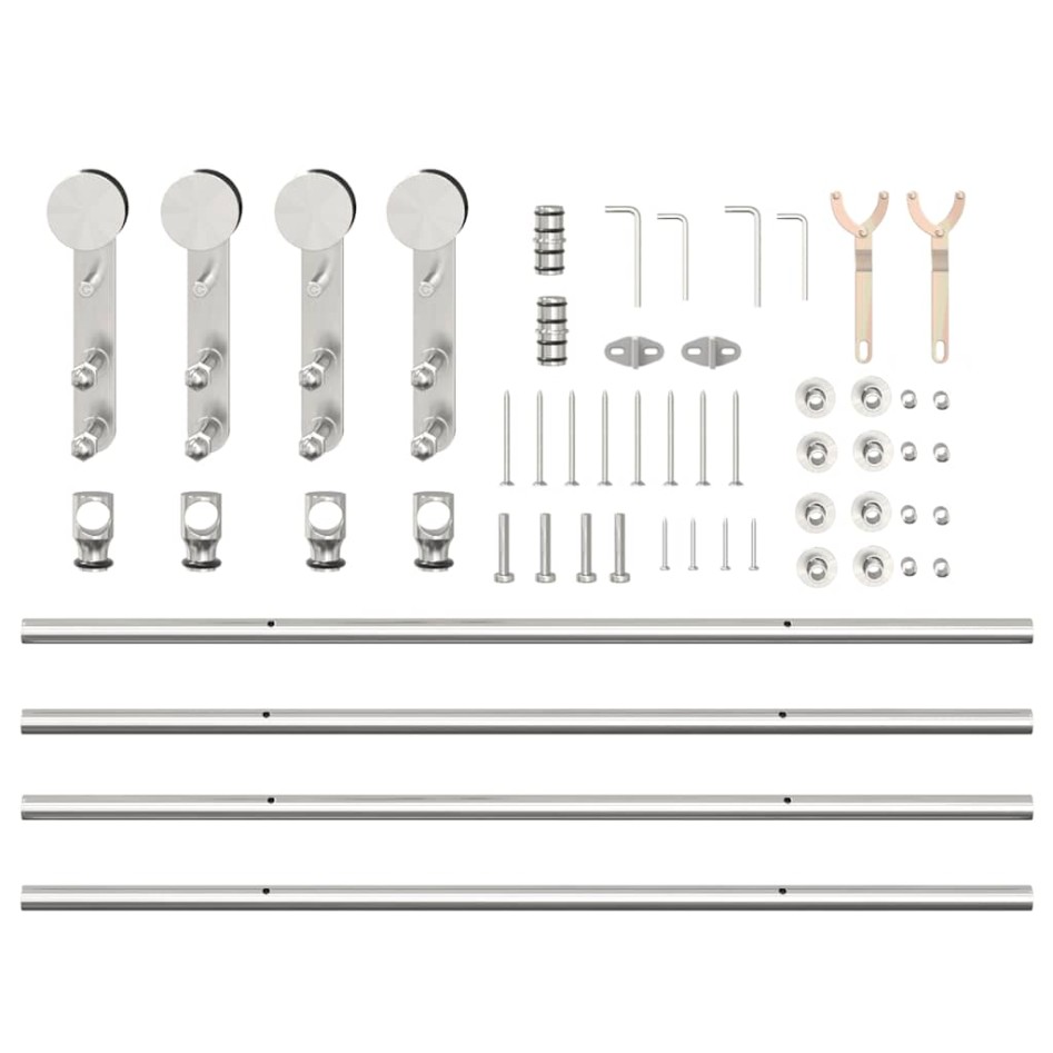 Kit de herrajes para puerta corredera 183 cm acero