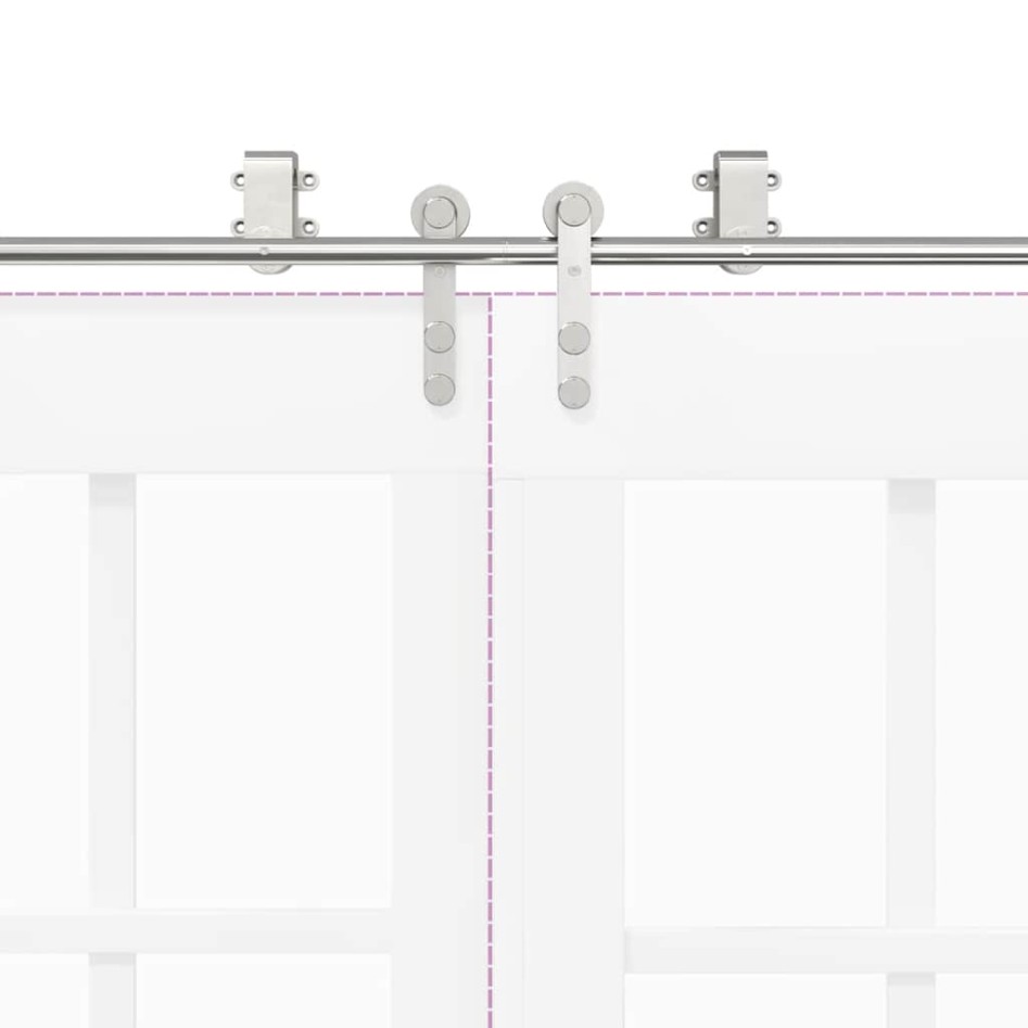 Kit de herrajes para puerta corredera 183 cm acero