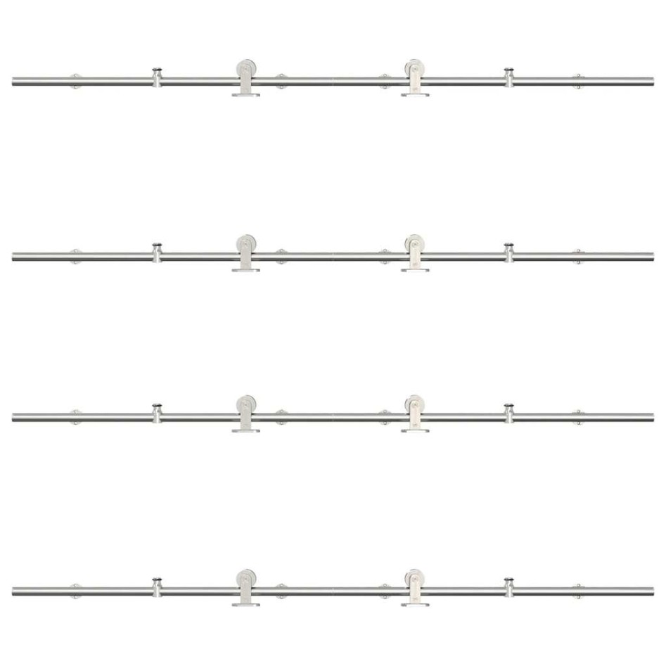 Kit de herrajes para puerta corredera 366 cm acero