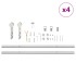 Kit de herrajes para puerta corredera 366 cm acero