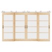 Kit de herrajes para puerta corredera 366 cm acero plateado