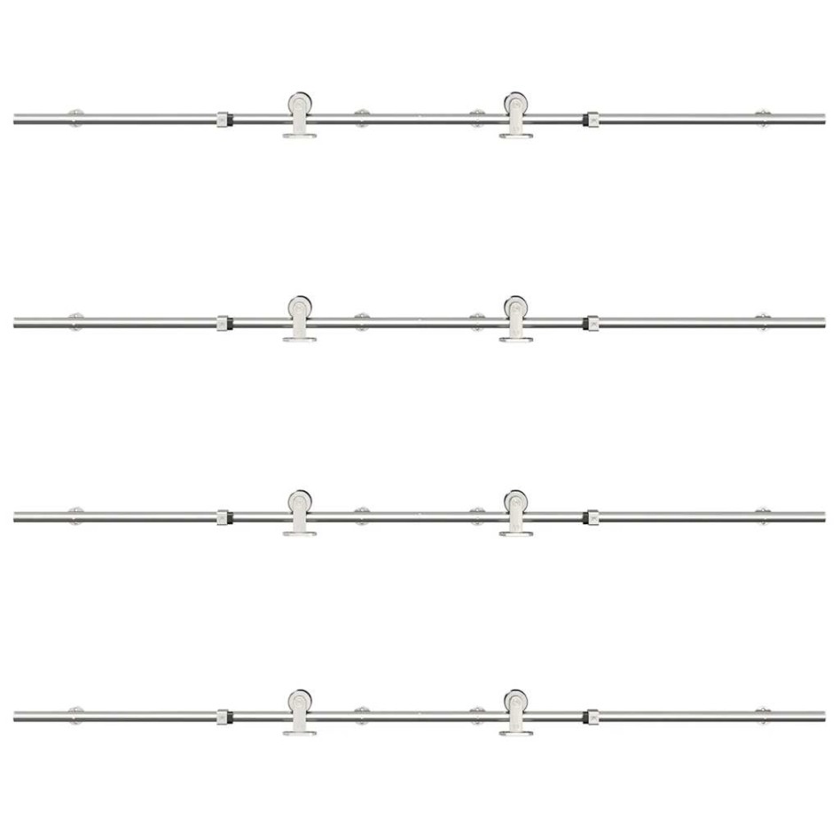 Kit de herrajes para puerta corredera 366 cm acero