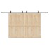 Kit de herrajes para puertas correderas acero negro 400