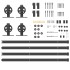 Kit de herrajes para puertas correderas acero negro 400