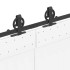 Kit de herrajes para puertas correderas acero negro 400