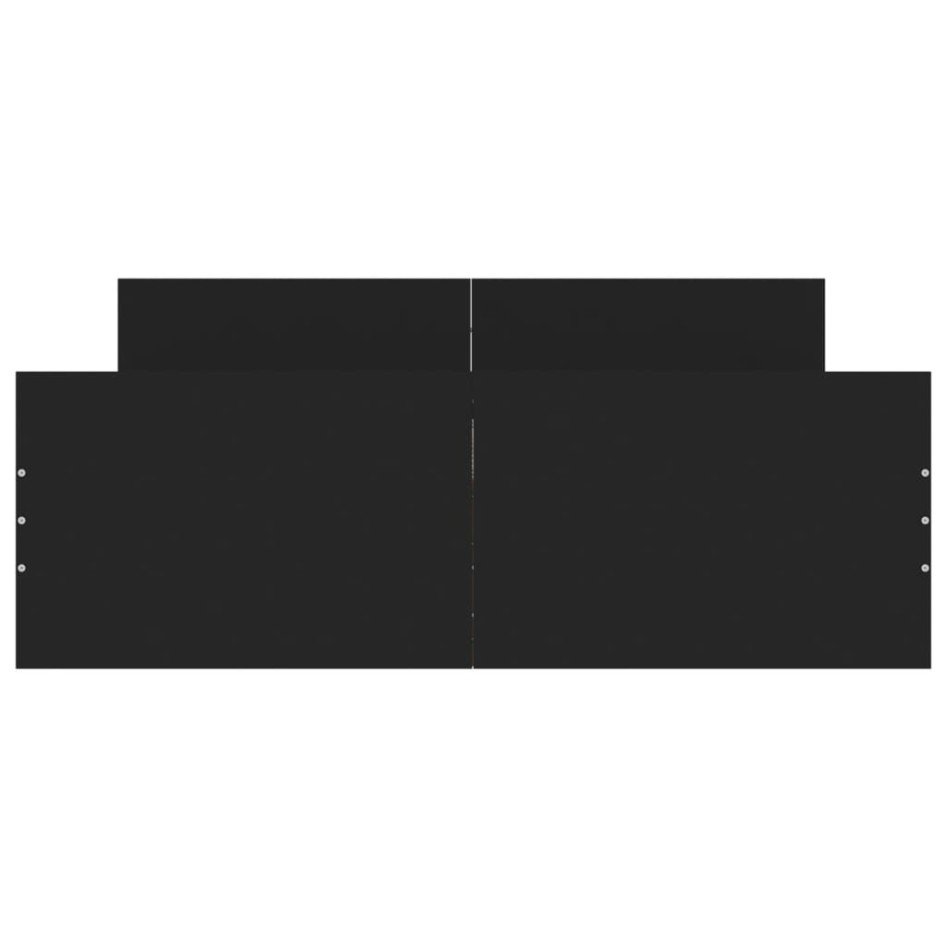 Estructura de cama con cabecero piecero negro 120x200