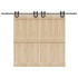 Kit de herrajes para puertas correderas acero negro 400