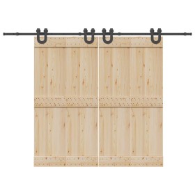 Kit de herrajes para puertas correderas acero negro 400