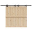 Kit de herrajes para puertas correderas acero negro 400 cm