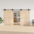 Kit de herrajes para puertas correderas acero negro 400