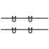 Kit de herrajes para puertas correderas acero negro 400