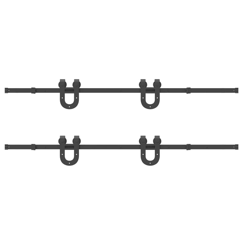 Kit de herrajes para puertas correderas acero negro 400